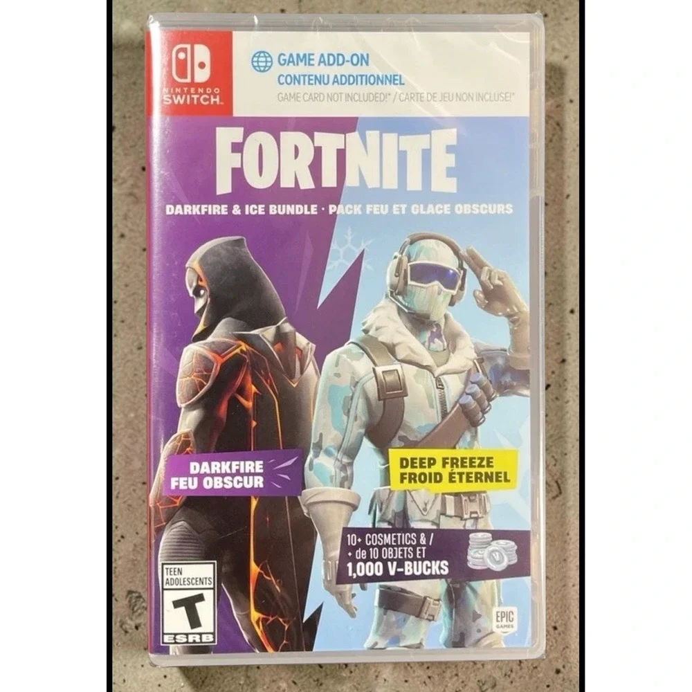 Fortnite Darkfire & Ice Bundle Nintendo Switch New Code in Box